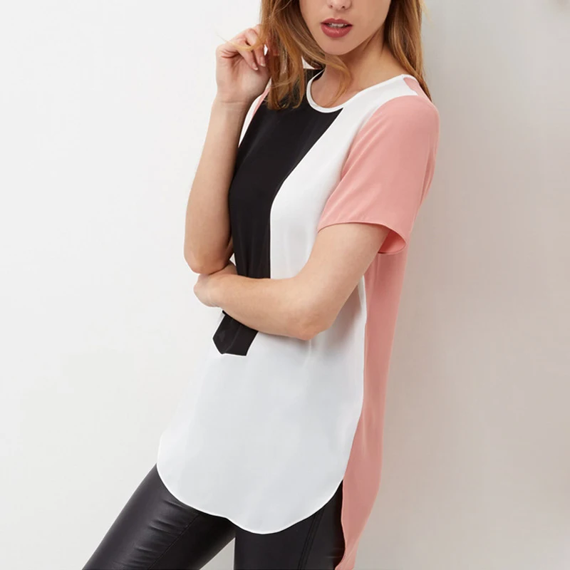2019 Summer Spliced Women Blusa Feminina Long Chiffon Tops Fashion Chemise Femme Shirts Plus Size Blouses female Plus Size
2019 Summer Spliced Women Blusa Feminina Long Chiffon Tops Fashion Chemise Femme Shirts Plus Size Blouses female Plus Size