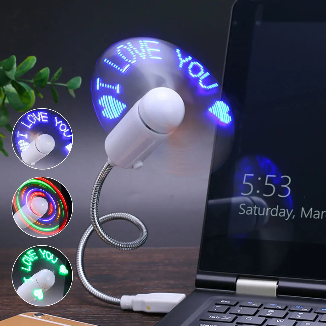 Flexible USB LED USB Gadgets Fan Light Can Reprogramme Any Text Words Advertising Character Messages
Flexible USB LED USB Gadgets Fan Light Can Reprogramme Any Text Words Advertising Character Messages