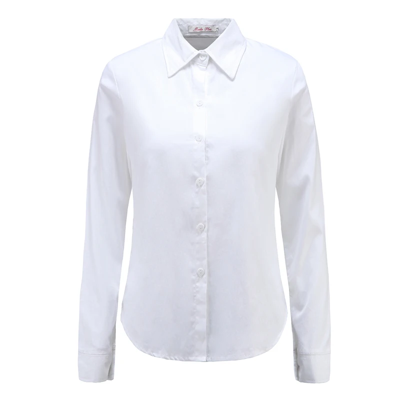 Moda Jihan новые женские блузки и рубашки с отложным воротником длинным рукавом