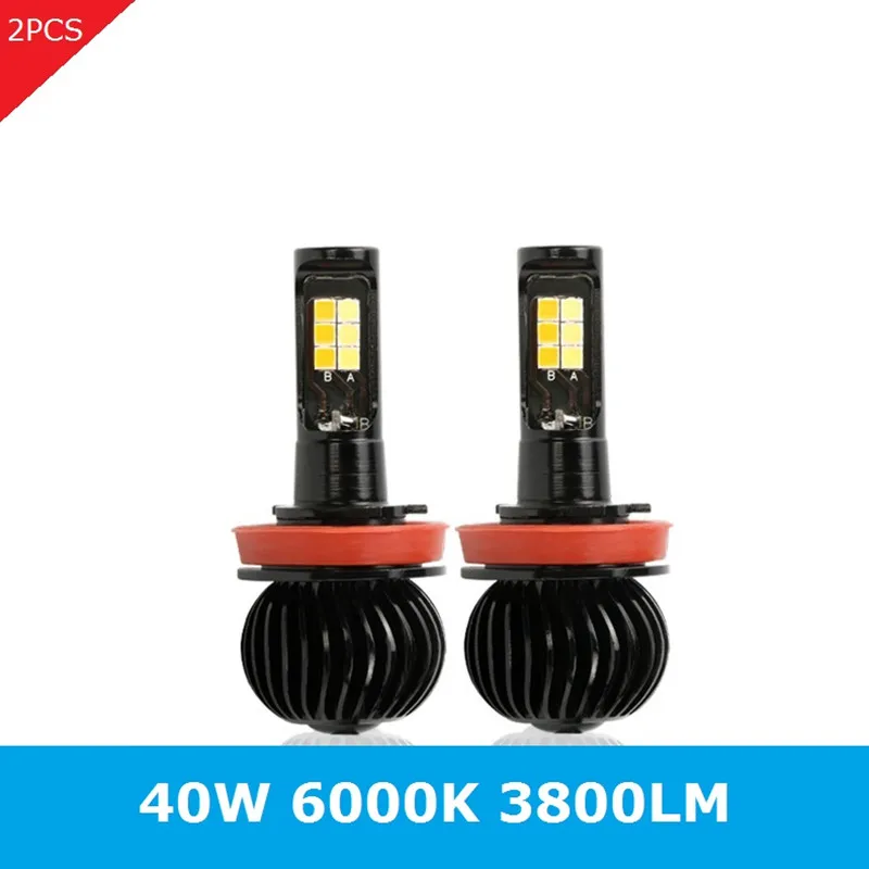 2PCS Car H7 LED Fog Light Bulb H1 H3 H4 H8 H9 H11 9005 880 Auto X5 Double Color Fog Lamp Bulb 40W 3800LM Car Styling 6000K
2PCS Car H7 LED Fog Light Bulb H1 H3 H4 H8 H9 H11 9005 880 Auto X5 Double Color Fog Lamp Bulb 40W 3800LM Car Styling 6000K
