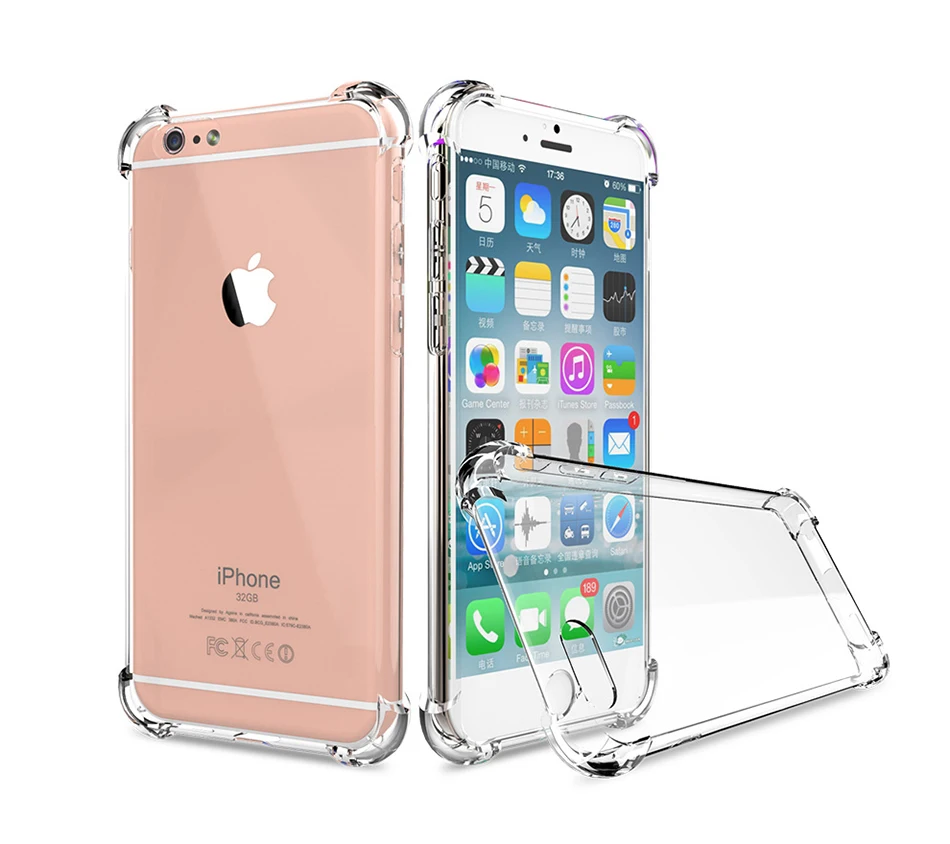 FLOVEME Phone Cases For iPhone 7 6s 6 Plus Clear Soft TPU Slim Shockproof Transparent Phone Cover For iPhone 6 6s 7 X Case Coque 9