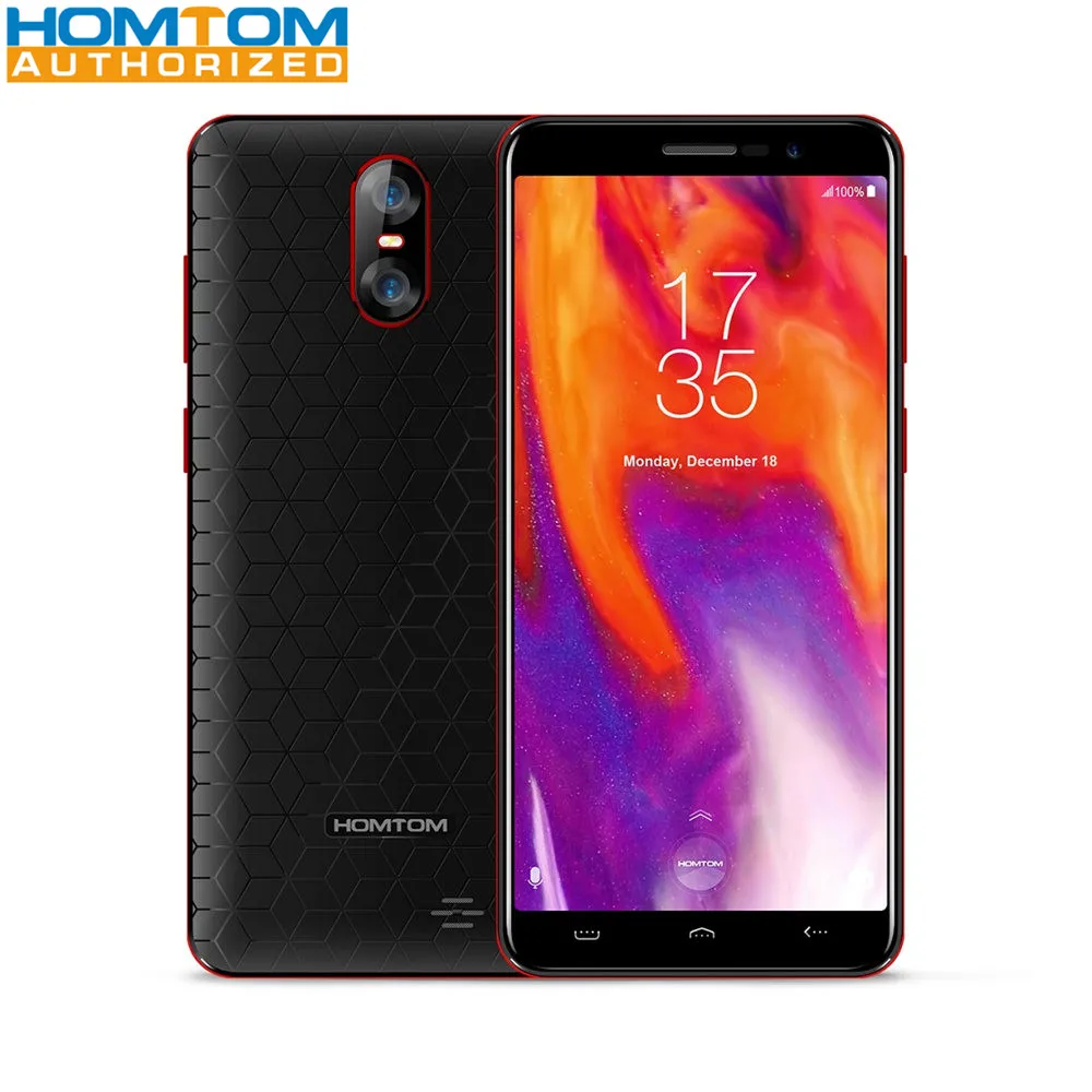 

2019 HOMTOM S12 Smartphone 5.0"18:9 Full Display 2750mah 1GB+8GB MTK6580 Quad-Core Android 6.0 8MP+2MP Rear Cams 3G Mobile Phone