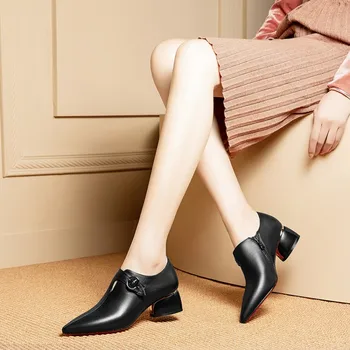 MLJUESE 2019 women pumps Soft Cow leather autumn spring black color buckle strap pointed toe high heels shoes size 34-42
MLJUESE 2019 women pumps Soft Cow leather autumn spring black color buckle strap pointed toe high heels shoes size 34-42