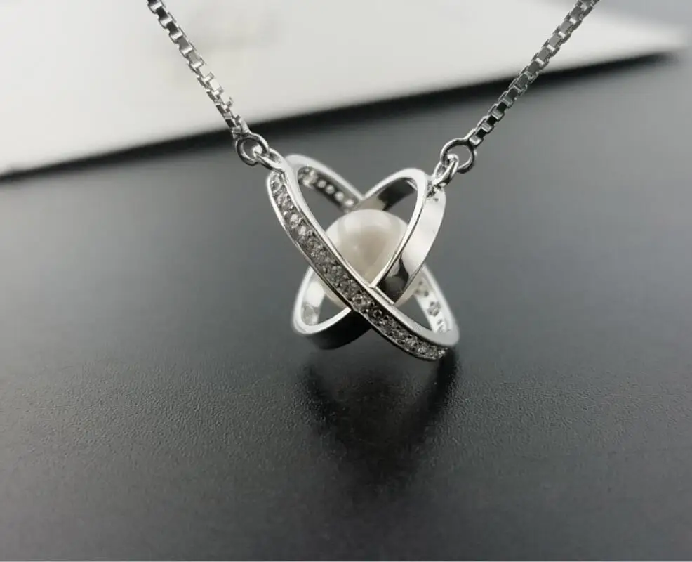 New S925 Sterling Silver Creative Globe Natural Pearl Necklace Brands Jewelry Women
New S925 Sterling Silver Creative Globe Natural Pearl Necklace Brands Jewelry Women
