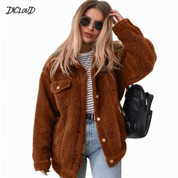 Autumn Winter Casual Teddy Coat Women Pocket Slim Long Sleeve Lapel Loose Coat Ladies 2019 Fashion Plus Size Outerwear XXXL
Autumn Winter Casual Teddy Coat Women Pocket Slim Long Sleeve Lapel Loose Coat Ladies 2019 Fashion Plus Size Outerwear XXXL