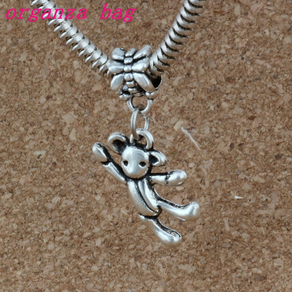 100pcs/lot Antiqued Silver bear Dangles Beads Fit European Charm Bracelet Jewelry DIY Metal 10.5x28mm A-211a
100pcs/lot Antiqued Silver bear Dangles Beads Fit European Charm Bracelet Jewelry DIY Metal 10.5x28mm A-211a