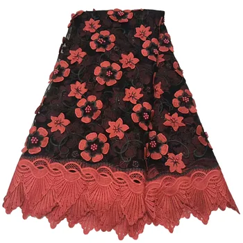 African lace fabric high quality 3d tulle lace with beads nigerian embroidered mesh nyion fabric tissu guipure lace for sewing
African lace fabric high quality 3d tulle lace with beads nigerian embroidered mesh nyion fabric tissu guipure lace for sewing