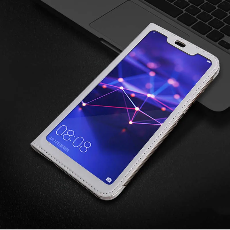 Smart Case for Xiaomi Redmi 5 Case Full View Window PU Leather Flip Cover Funda Case for Xiaomi Redmi 5 Plus Protective Cases 07