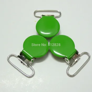 25pcs 1'' 25mm #MD39 Kelly Green Color Enamel Suspender Clips