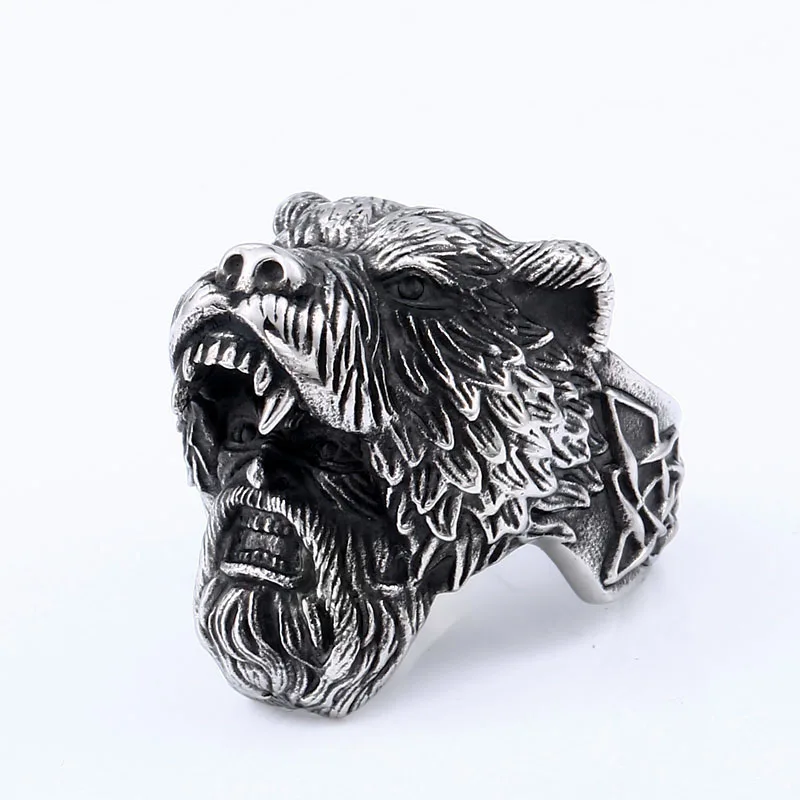 Beier 316L Stainless Steel Viking Bear Man Ring Odin high quality Amulet Pagan Punk Ring Charm Jewelry LR648
Beier 316L Stainless Steel Viking Bear Man Ring Odin high quality Amulet Pagan Punk Ring Charm Jewelry LR648