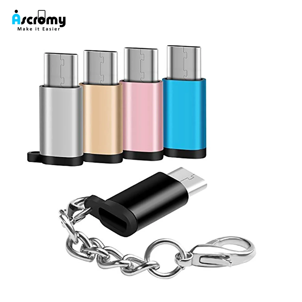Адаптер Ascromy Micro USB Type C для Huawei Mate 20 P20 Lite Xiaomi Redmi Note 6 Pro Samsung Galaxy S9 Plus TypeC | Мобильные