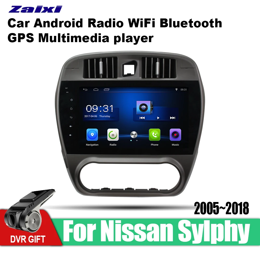 ZaiXi Android автомобильный мультимедийный GPS навигатор 2 din для Nissan Sylphy G11 2005 ~ 2018 vedio