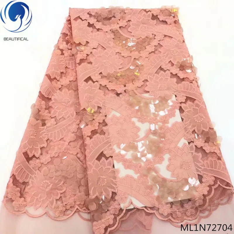 BEAUTIFICAL 2019 lace fabric nigerian lace fabrics flower sequin lace fabric free shipping high quality for wedding ML1N727
BEAUTIFICAL 2019 lace fabric nigerian lace fabrics flower sequin lace fabric free shipping high quality for wedding ML1N727