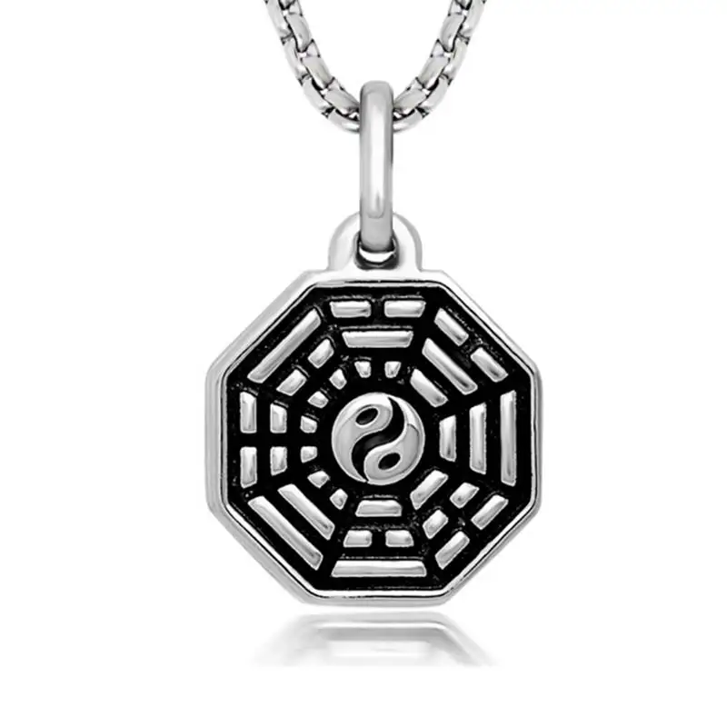 Tai Chi Yin Yang Bagua Later Heaven Necklace Magic Stainless Steel Pendant Necklace Feng Shui Jewelry 23in
Tai Chi Yin Yang Bagua Later Heaven Necklace Magic Stainless Steel Pendant Necklace Feng Shui Jewelry 23in