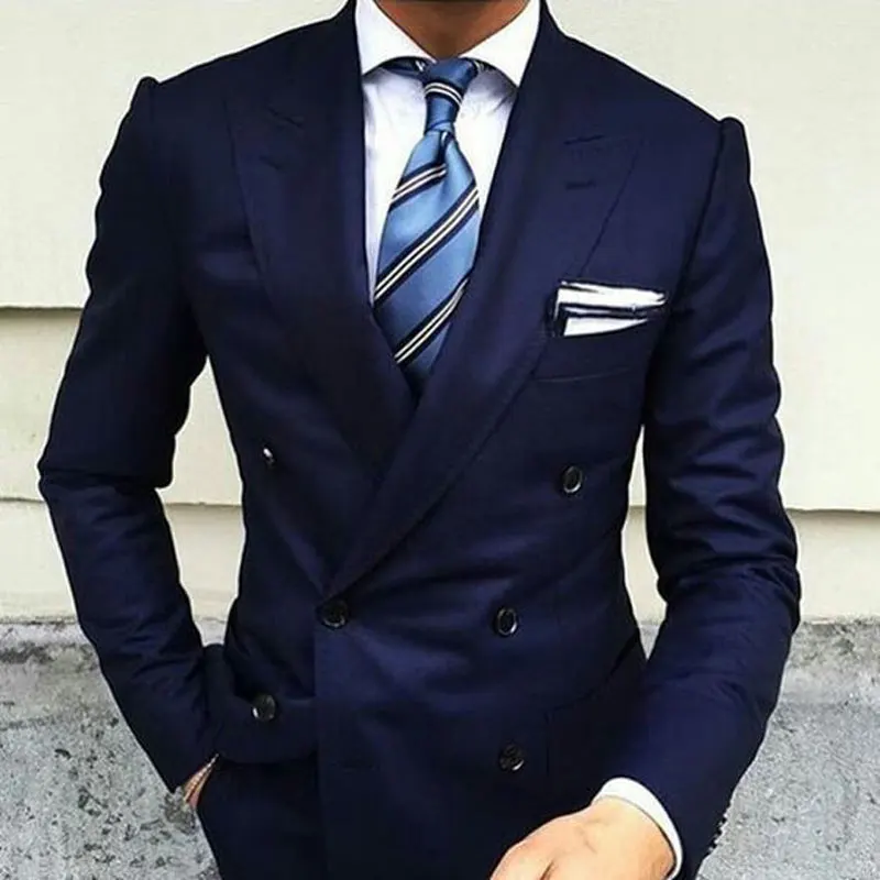 Wide Peaked Lapel Navy Blue Prom Men Suits Groom Wedding Wear Best Man Blazer Slim Fit Terno Masculino Smoking Jacket 2Pieces
Wide Peaked Lapel Navy Blue Prom Men Suits Groom Wedding Wear Best Man Blazer Slim Fit Terno Masculino Smoking Jacket 2Pieces