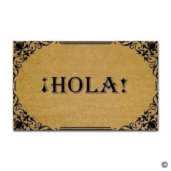 Doormat Entrance Floor Mat - Funny Doormat Hola! Designed Indoor Outdoor Door Mat Non-woven Fabric Top 18x30 Inch
Doormat Entrance Floor Mat - Funny Doormat Hola! Designed Indoor Outdoor Door Mat Non-woven Fabric Top 18x30 Inch