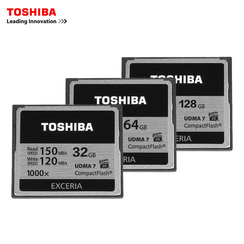 

TOSHIBA 32GB 64GB 128GB CF card professional compact flash Card High Speed 150MB/s UDMA7 1000X for camera camcorderadn vidieo