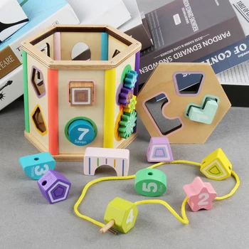 2019 NEW Baby Toy Wooden block Chopping Block Shape matching Wooden box DIY Beads Baby Educational Wooden toy for children gifts
2019 NEW Baby Toy Wooden block Chopping Block Shape matching Wooden box DIY Beads Baby Educational Wooden toy for children gifts