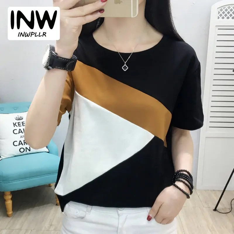 Casual Plus Size Tshirt Women's Fashion Tops Tees Korean Style Short Sleeve Ladies T-shirts Summer Poleras Mujer 2019 T Shirt
Casual Plus Size Tshirt Women's Fashion Tops Tees Korean Style Short Sleeve Ladies T-shirts Summer Poleras Mujer 2019 T Shirt