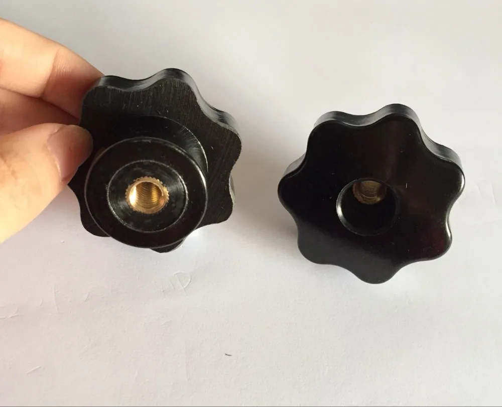 M8 x 50mm Diameter Thread Black Plastic Star Head Clamping Knob Grip 2pcs ZMM
M8 x 50mm Diameter Thread Black Plastic Star Head Clamping Knob Grip 2pcs ZMM