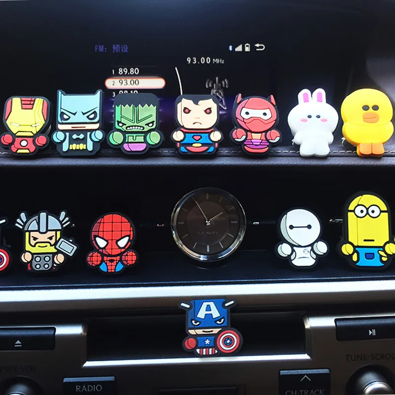 Cartoon Air Freshener with Clip Car Styling Perfume For Air Condition Vent Outlet The Avengers Marvel Superman Batman Fans
Cartoon Air Freshener with Clip Car Styling Perfume For Air Condition Vent Outlet The Avengers Marvel Superman Batman Fans