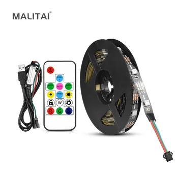 USB Charger Power Pixel LED Strip 5V RGB 5050 SMD Inner WS2812B Addressable LED Rope light Dream Color Neon Decor lamp String
USB Charger Power Pixel LED Strip 5V RGB 5050 SMD Inner WS2812B Addressable LED Rope light Dream Color Neon Decor lamp String