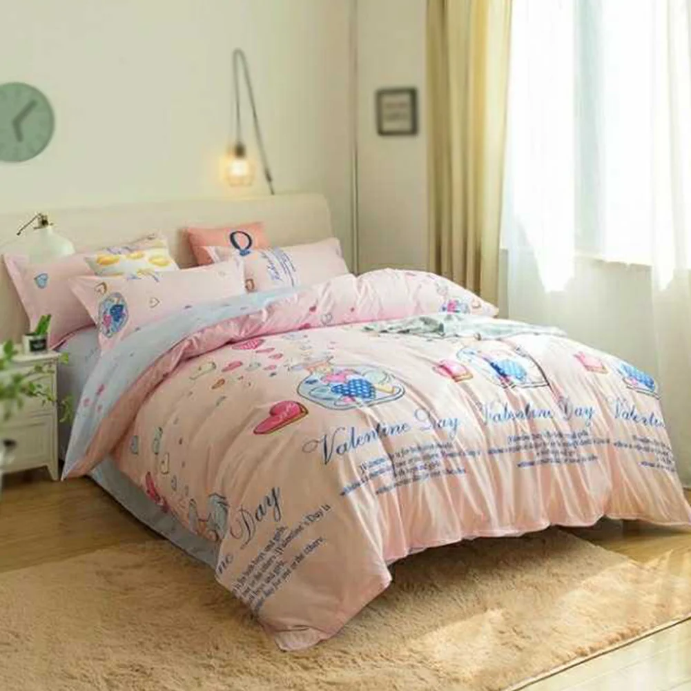 4 In 1 Linen Fashion Bedding Set Quilt Cover Cotton Pastoral Flat Pillow Case Flower Simple Bedsheet Printed
4 In 1 Linen Fashion Bedding Set Quilt Cover Cotton Pastoral Flat Pillow Case Flower Simple Bedsheet Printed