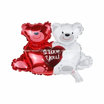 30pcs/lot The new red and white bear holding heart balloons Valentine Bear aluminum balloons helium balloon
30pcs/lot The new red and white bear holding heart balloons Valentine Bear aluminum balloons helium balloon