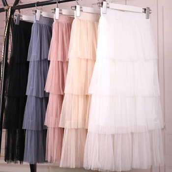 Solid Cakee Tiered Pleated Mesh Long Skirts Fluffy Tiered Sweet Pink Cake Maxi Long Tulle Skirts
Solid Cakee Tiered Pleated Mesh Long Skirts Fluffy Tiered Sweet Pink Cake Maxi Long Tulle Skirts