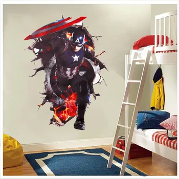 % handsome Avengers through wall stickers for kids rooms bedroom diy wall art decals 3d Captain America smashed decorative poste
% handsome Avengers through wall stickers for kids rooms bedroom diy wall art decals 3d Captain America smashed decorative poste
