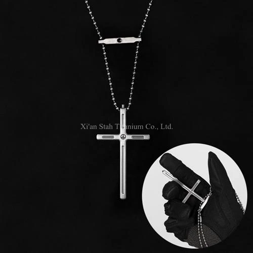 Titanium TC4 Tactical Cross Pendant Necklace with Tungsten Cusp End for EDC Emmergency Hammer / Personal Defense
Titanium TC4 Tactical Cross Pendant Necklace with Tungsten Cusp End for EDC Emmergency Hammer / Personal Defense