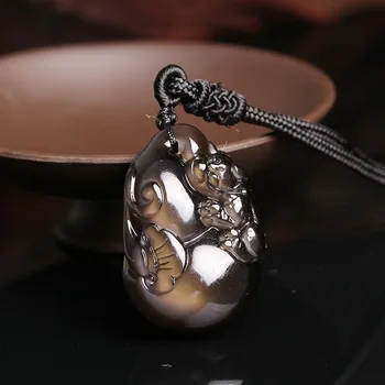 Counter the natural color of obsidian brave gourd Ruyi pendant I worry evil fortune wholesale goods Made in China
Counter the natural color of obsidian brave gourd Ruyi pendant I worry evil fortune wholesale goods Made in China