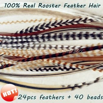 24pcs 6"-12" Whiting Grizzly Rooster Feather Hair Feather Extensions Styling for Women Hair Accessories for Feather Hair Clip In 
24pcs 6"-12" Whiting Grizzly Rooster Feather Hair Feather Extensions Styling for Women Hair Accessories for Feather Hair Clip In