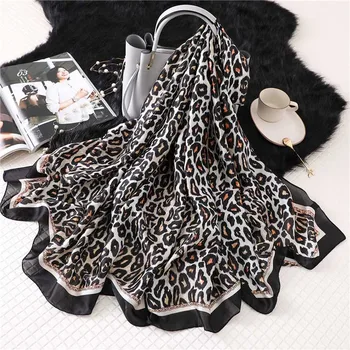 2019 Free Shipping Luxury Silk Scarf leopard print Shawl Neckerchief Wraps Antumn And Spring Scarf For Women Shawl Soft Scarves 
2019 Free Shipping Luxury Silk Scarf leopard print Shawl Neckerchief Wraps Antumn And Spring Scarf For Women Shawl Soft Scarves