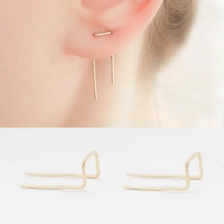 2018 New 1 pcs Fashion New Punk Minimalist Word gold silver Stud Earrings Fashion Allergy Rod Earpins Ear Plug Alloy Earrings
2018 New 1 pcs Fashion New Punk Minimalist Word gold silver Stud Earrings Fashion Allergy Rod Earpins Ear Plug Alloy Earrings