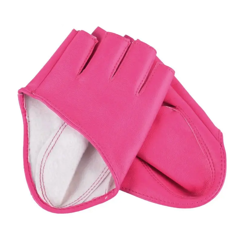 SM// DE76643 Halbe Finger fingerlose PU Leder Handschuhe Mode