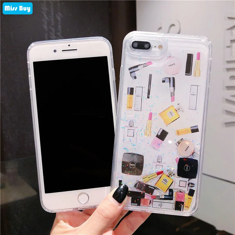 Make-up Glitter Cases For iPhone 6 6S 7 8 Plus X XS Max Case Dynamic Liquid Sand Silicone Lipstick Perfume Bottle Cover Fundas
Make-up Glitter Cases For iPhone 6 6S 7 8 Plus X XS Max Case Dynamic Liquid Sand Silicone Lipstick Perfume Bottle Cover Fundas