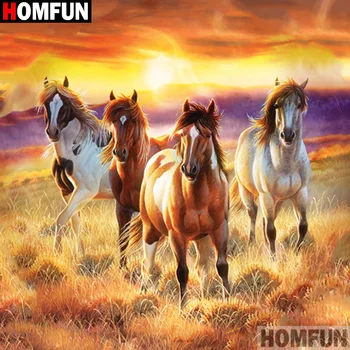HOMFUN Full Square/Round Drill 5D DIY Diamond Painting "Horse sunset" 3D Diamond Embroidery Cross Stitch Home Decor A20317
HOMFUN Full Square/Round Drill 5D DIY Diamond Painting "Horse sunset" 3D Diamond Embroidery Cross Stitch Home Decor A20317