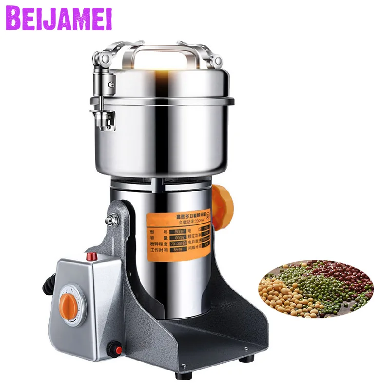 Beijamei 800g Swing Electric Dry Food Grinder Grains Herbal Powder Mill Machine Home Spices Cereals Crusher | Бытовая техника