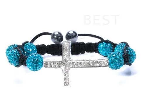 New!10mm blue Mixed micro pave Disco disco Ball Beads Cross Bangles OMN Women Bracelet jewelry wholesale crystal
New!10mm blue Mixed micro pave Disco disco Ball Beads Cross Bangles OMN Women Bracelet jewelry wholesale crystal