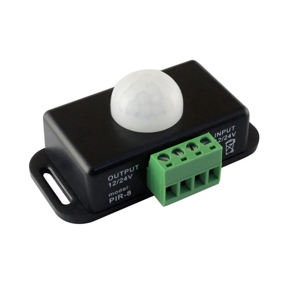 DC 12V 24V 8A Automatic Adjust PIR Motion Sensor Switch IR Infrared Detector Light Switch Module for LED Strip Light Lamp
DC 12V 24V 8A Automatic Adjust PIR Motion Sensor Switch IR Infrared Detector Light Switch Module for LED Strip Light Lamp