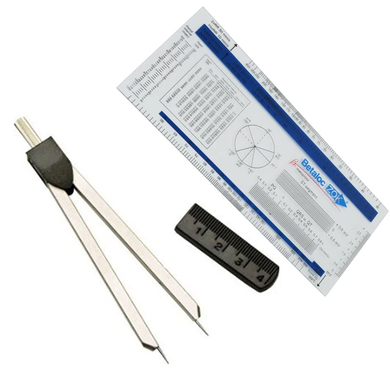 2ps/set Medical ECG Divider Caliper with ECG goniometer combination set Heart rate measure ruler electrocardiogram caliper
2ps/set Medical ECG Divider Caliper with ECG goniometer combination set Heart rate measure ruler electrocardiogram caliper