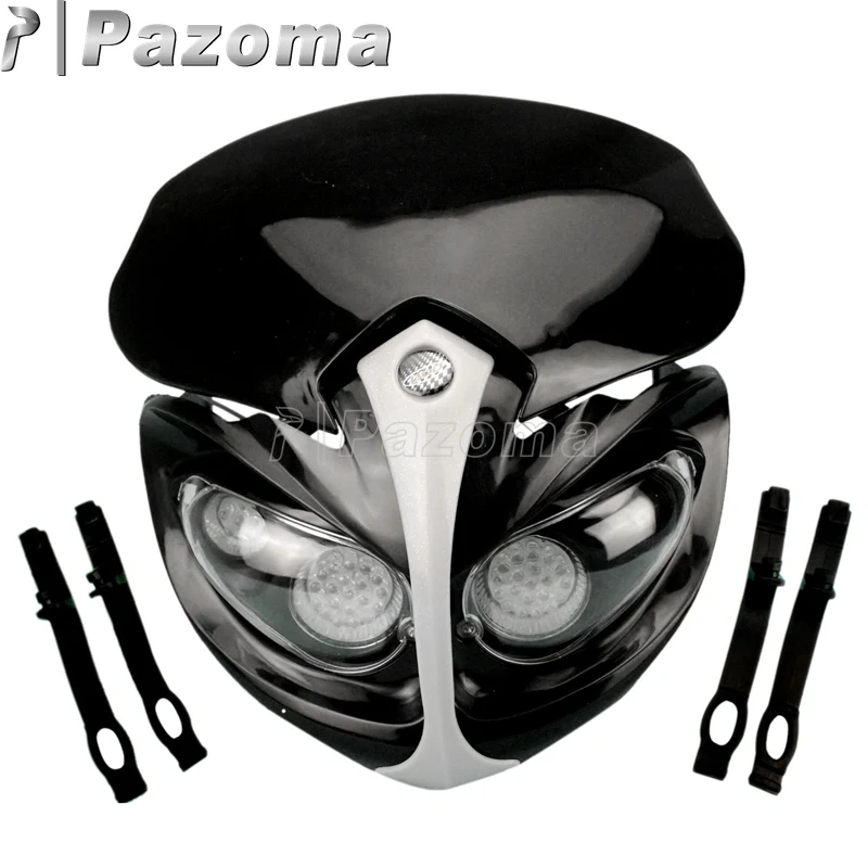 Pazoma Motorcycle Off Road Dirt Bike Head Lamp Universal Motocross Black Headlight for Honda CB300F CBR CTX700
Pazoma Motorcycle Off Road Dirt Bike Head Lamp Universal Motocross Black Headlight for Honda CB300F CBR CTX700