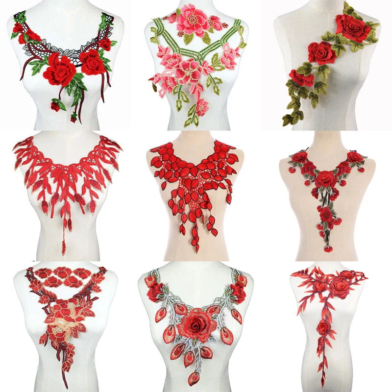 1PC Floral collar Exquisite Red Neckline Lace Collar diy Fine Applique DIY lace collar Ladies clothing accessories Scrapbooking
1PC Floral collar Exquisite Red Neckline Lace Collar diy Fine Applique DIY lace collar Ladies clothing accessories Scrapbooking
