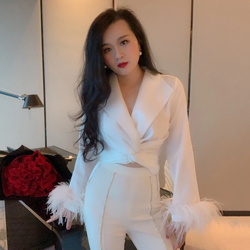 - HTB1TN4 aLfsK1RjSszgq6yXzpXah - TWOTWINSTYLE Cetim Camisa Blusa Feminina V Patchwork Pescoço Penas Cintura Cruz Curto Encabeça Mulheres de Manga Comprida 2019 Primavera OL Moda - photo - HTB1TN4 aLfsK1RjSszgq6yXzpXah - TWOTWINSTYLE Cetim Camisa Blusa Feminina V Patchwork Pescoço Penas Cintura Cruz Curto Encabeça Mulheres de Manga Comprida 2019 Primavera OL Moda