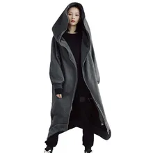 Harajuku blouson à capuche Femmes 2018 Automne Streetwear Imprimé Kpop Vêtements sweatshirt à capuche long Manteau Style Coréen .