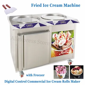 55cm Double Pans Roll Ice Cream Machine Rolled Fried Ice Yogurt Machine with Built-in Freezer Brand New
55cm Double Pans Roll Ice Cream Machine Rolled Fried Ice Yogurt Machine with Built-in Freezer Brand New