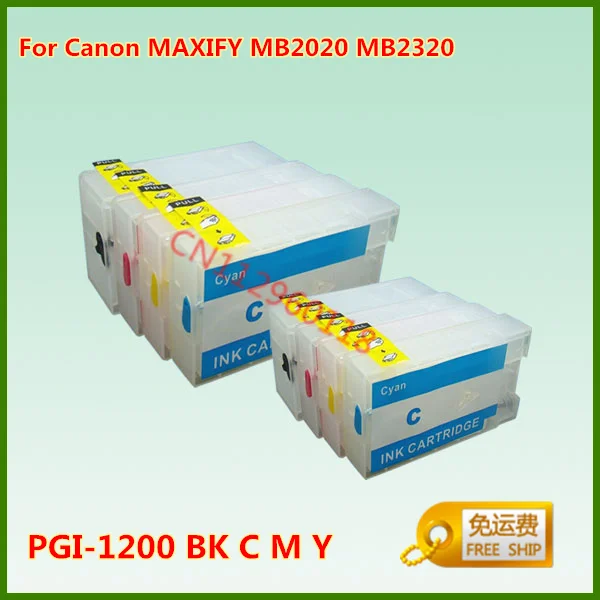 PGI-1200 PGI-1200XL Refillable Ink Cartridge For Canon MAXIFY MB2020 MB2320 Printer With Chips 4Pcs PGI-1200 PGI-1200XL Refillable Ink Cartridge For Canon MAXIFY MB2020 MB2320 Printer With Chips 4Pcs<br><br>Aliexpress