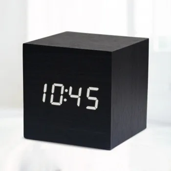 New Alarm Clock Retro Wood Voice Control Mute Electronic Clock Creative LED Alarm Clock Black Gray Wood Gift For Children
New Alarm Clock Retro Wood Voice Control Mute Electronic Clock Creative LED Alarm Clock Black Gray Wood Gift For Children