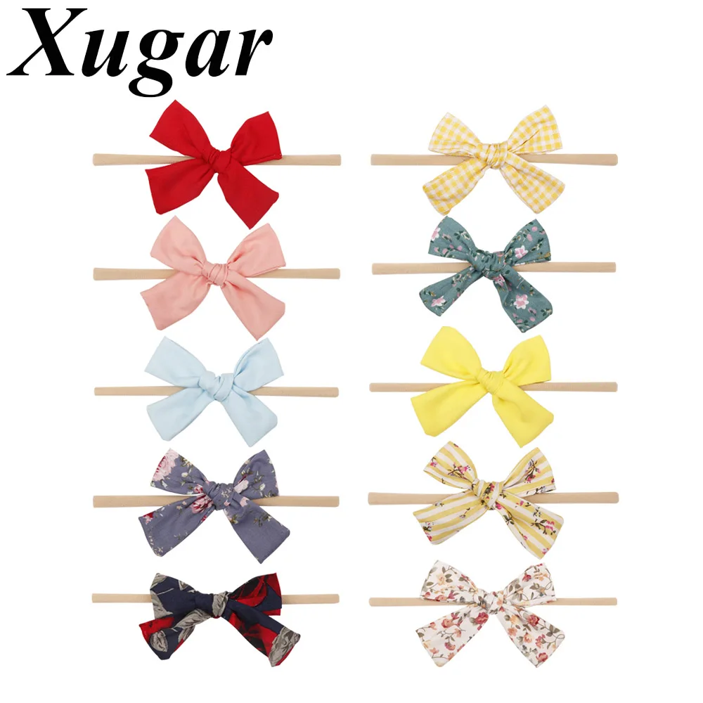 Xugar Hair Accessories Nylon Headbands for Girls Elastic Hair Bands Striped Plaid Flower Print Fabric Knot Bows Kids Headwear
Xugar Hair Accessories Nylon Headbands for Girls Elastic Hair Bands Striped Plaid Flower Print Fabric Knot Bows Kids Headwear